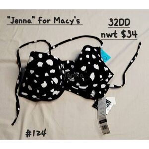 Swim top nwt. Black & white 32 DD
